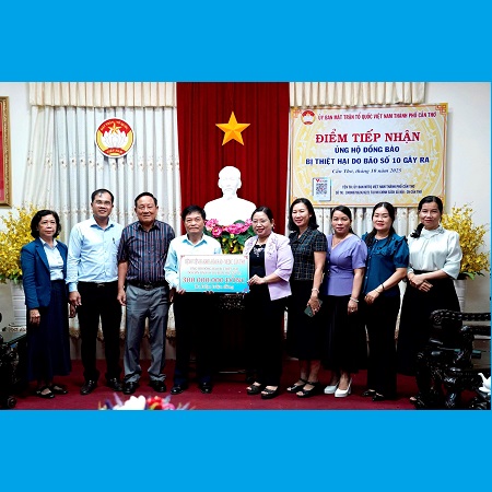 Bệnh viện Đa khoa Hòa Hảo - Medic Cần Thơ ủng hộ đồng bào khắc phục hậu quả bão số 10